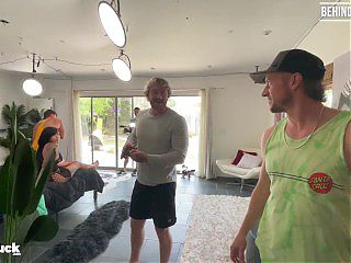 BEHIND THE SCENES: Bisexual Amateur threesome